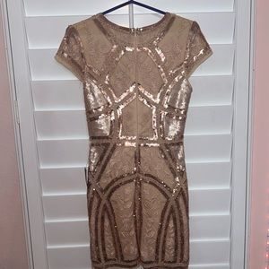 Rose Gold Sequins Dress